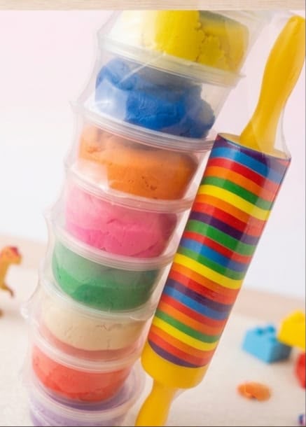 Soft Play Dough Clay for Kids - 8 Color Set with Tools