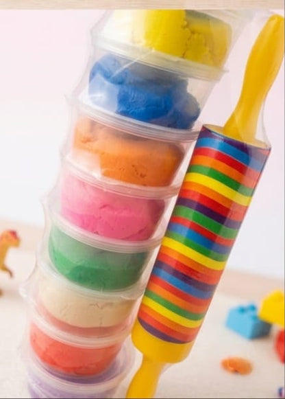 Soft Play Dough Clay for Kids - 8 Color Set with Tools