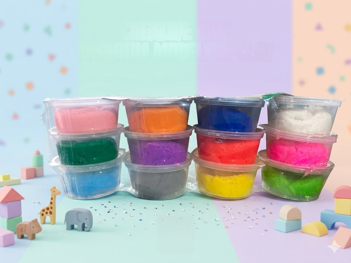 12-Color Kids Play Dough Clay Set – Creative Modeling & Sensory Play