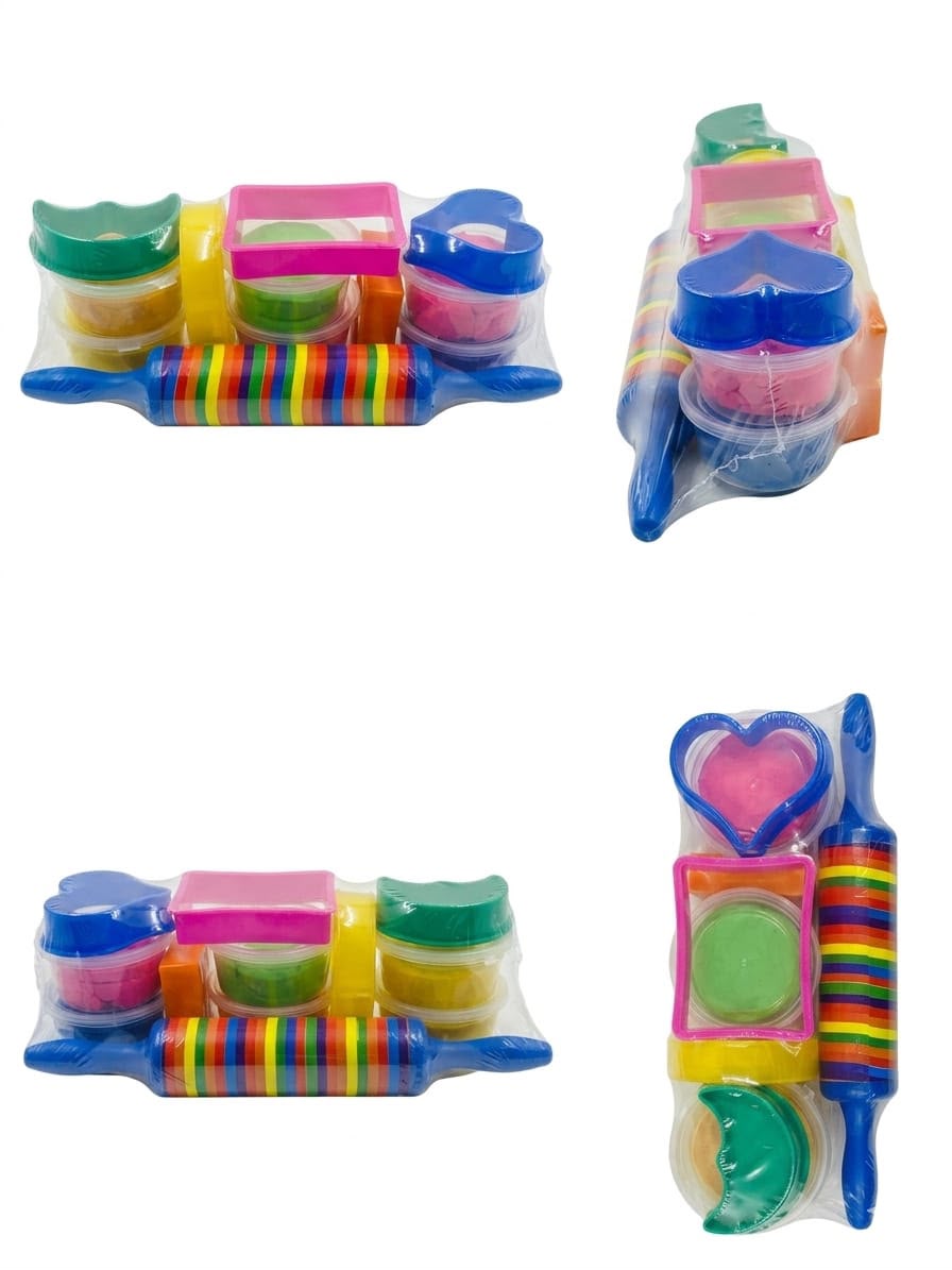 Soft Play Dough Clay for Kids - 6 Color Set with Tools