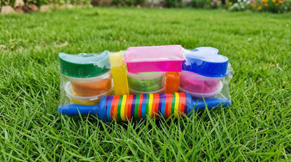 Soft Play Dough Clay for Kids - 6 Color Set with Tools