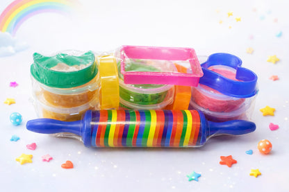 Soft Play Dough Clay for Kids - 6 Color Set with Tools